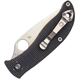 Spyderco Polestar Folding Knife - Satin CTS-BD1 Blade, Gray G10 Handle for Everyday Carry by Spyderco