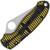 Spyderco Para 3 Salt MagnaCut Yellow Black G10 EDC Knife - Corrosion Resistant Compact Folding Blade For Outdoors by Spyderco