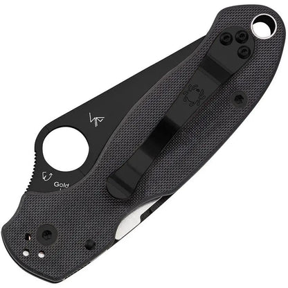 Spyderco Para 3 Black DLC S45VN Folding Knife With G10 Handle For Everyday Carry - Durable DLC Blade For EDC by Spyderco