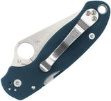 Spyderco Para 3 Compression Lock Blue G10 EDC Knife - Compact Everyday Carry with 3 Inch Satin Blade by Spyderco