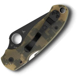 Spyderco Para 3 Black Blade Knife - S45VN Stainless Steel 3-Inch Blade Camouflage G10 Handle for Everyday Carry by Spyderco