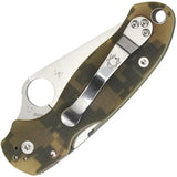 Spyderco Para 3 Satin S45VN Folder Knife - Compact 3-Inch Blade With Camouflage FRN Handle for EDC by Spyderco