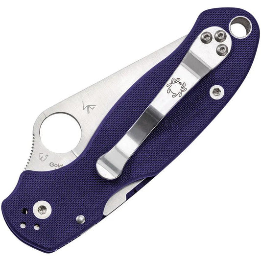 Spyderco Para 3 Compression Lock EDC Knife - 3in CPM S110V Blade With Blue G10 Handle For Everyday Carry by Spyderco