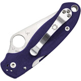 Spyderco Para 3 Compression Lock EDC Knife - 3in CPM S110V Blade With Blue G10 Handle For Everyday Carry by Spyderco