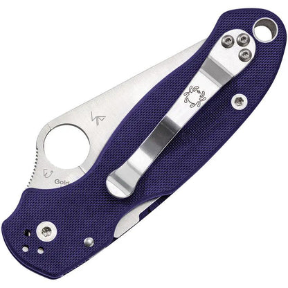 Spyderco Para 3 Compression Lock EDC Knife - 3in CPM S110V Blade With Blue G10 Handle For Everyday Carry by Spyderco