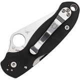 Spyderco Para 3 Satin Blade Folding Knife With Partial Serration S45VN G10 Handle - For Everyday Carry by Spyderco