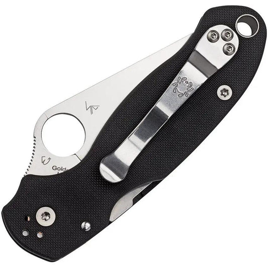 Spyderco Para 3 Satin Blade Folding Knife With Partial Serration S45VN G10 Handle - For Everyday Carry by Spyderco