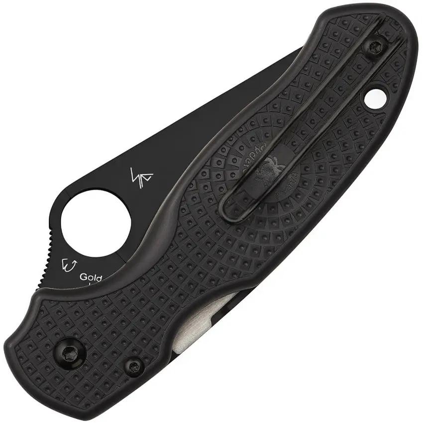 Spyderco Para 3 Compression Lock Folding Knife CTS BD1 Black FRN Handle - EDC Ready 3 Inch Blade by Spyderco