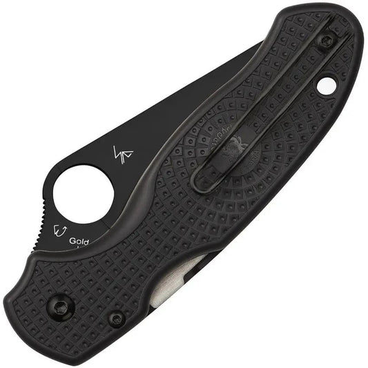 Spyderco Para 3 Compression Lock Folding Knife CTS BD1 Black FRN Handle - EDC Ready 3 Inch Blade by Spyderco