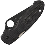 Spyderco Para 3 Compression Lock Knife - Black DLC Serrated CTS-BD1 Edge For Everyday Carry by Spyderco