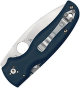 Spyderco Shaman Compression Lock EDC Knife Satin SPY27 Blade Cobalt Blue G10 Handle For Precision Cutting by Spyderco