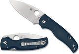 Spyderco Shaman Compression Lock EDC Knife Satin SPY27 Blade Cobalt Blue G10 Handle For Precision Cutting by Spyderco