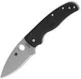 Spyderco Shaman Compression Lock Folding Knife CTS BD1 Satin Blade 3.5 Inch Black FRN For EDC by Spyderco