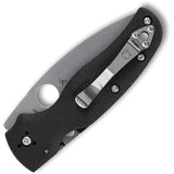 Spyderco Shaman Compression Lock Folding Knife CTS BD1 Satin Blade 3.5 Inch Black FRN - EDC Heavy Duty Utility by Spyderco