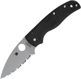 Spyderco Shaman Lightweight Compression Lock Knife For Everyday Carry Enthusiasts CTS BD1 Serrated Blade by Spyderco