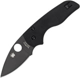 Spyderco Lil Native Compression Lock EDC Knife With DLC Coated S30V Blade Black G10 by Spyderco