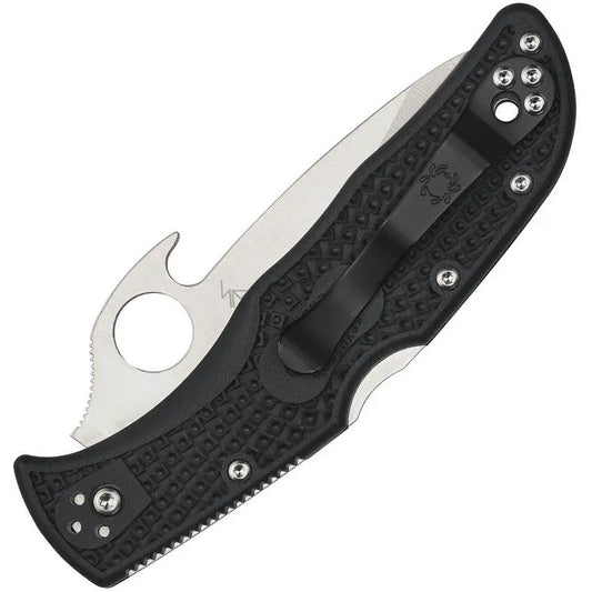 Spyderco Endela Lockback Knife Emerson Opener - VG10 Blade, Black FRN Handle For Everyday Carry by Spyderco