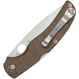 Spyderco Native Chief Lockback Micarta CPM CruWear EDC Knife - Durable Blade With Refined Grip For Everyday Carry by Spyderco