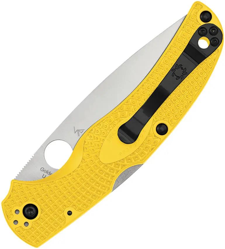 Spyderco Native Chief Salt Lockback Knife - MagnaCut Blade Yellow FRN Handle for Everyday Carry by Spyderco