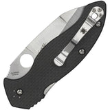 Spyderco Canis Compression Lock Knife - Carbon Fiber G10 Handle With S30V Wharncliffe Blade For EDC Enthusiasts by Spyderco