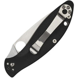 Spyderco Astute Linerlock Knife - Compact 3 Inch Satin Blade With 8Cr13MoV Steel And Black G10 Handle by Spyderco