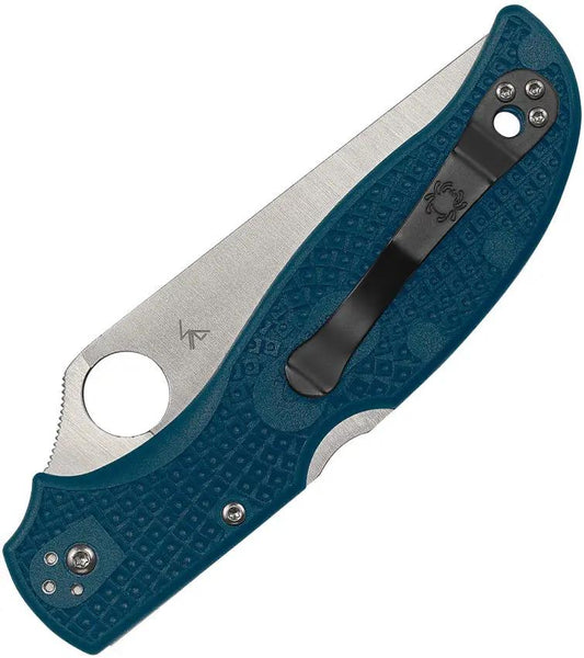 Spyderco Stretch 2 XL Lockback Knife Blue FRN Handle - 4 Inch K390 Blade for EDC Enthusiasts by Spyderco