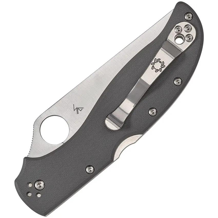 Spyderco Stretch 2 XL Lockback Knife - CruWear Blade And Gray G10 Handle For Everyday Carry by Spyderco
