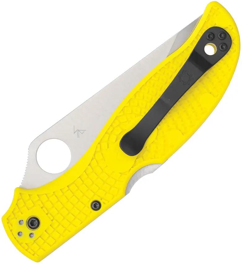 Spyderco Stretch 2 XL Lockback Knife - Yellow FRN Handle Serrated H2 Blade For Everyday Carry by Spyderco