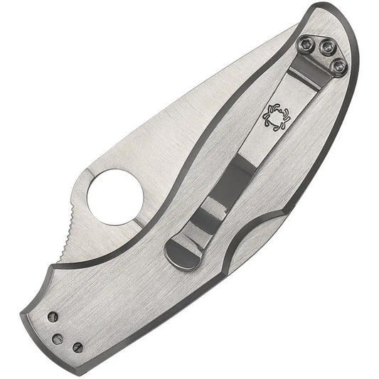 Spyderco Uptern Lockback C261P EDC Knife - Slim Compact Folding Blade With 2.88 Inch Satin 8Cr13MoV by Spyderco