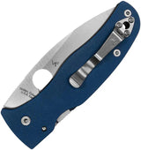 Spyderco Bodacious Coba Compression Lock Knife - CPM SPY27 Satin Blade And Blue G10 Handle For EDC by Spyderco