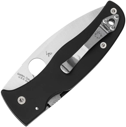 Spyderco Bodacious Compression Black G10 Knife - Serrated CPM S30V Blade For EDC Tough Tasks by Spyderco