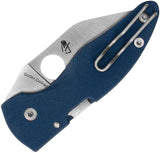 Spyderco MicroJimbo Compres Lock Knife - SPY27 Steel, Blue G10 Scale for Everyday Carry by Spyderco