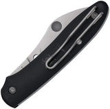 Spyderco Large Roadie Folder Knife M398 Blade Satin Finish Black Handle - Lightweight EDC Companion by Spyderco
