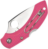 Spyderco Dragonfly 2 Lockback - Pink FRN Handle S30V Blade EDC Knife For Women Everyday Carry Compact Lightweight by Spyderco