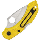 Spyderco Dragonfly 2 Knife - H2 Steel Flat Ground Blade With Bright Yellow FRN Handle For Ultra Compact EDC by Spyderco