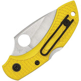 Spyderco Dragonfly 2 Serrated EDC Knife - Compact 2.38 Inch Blade With Bright Yellow GFN Handle by Spyderco