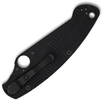 Spyderco Military 2 Salt Knife - MagnaCut Blade With Compression Lock DLC Coated Black G10 Handle For Professionals by Spyderco