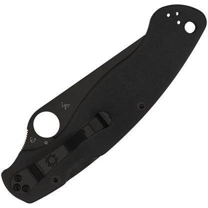 Spyderco Military 2 Compression Lock Knife - DLC Coated CPM S30V Blade, Black G10 Handle by Spyderco