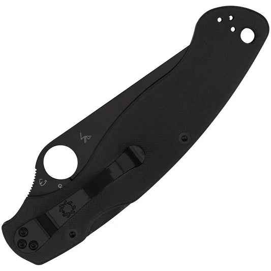 Spyderco Military 2 Compression Lock Knife - DLC Coated CPM S30V Blade, Black G10 Handle by Spyderco