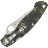 Spyderco Military 2 Compression Lock - 4 Inch Satin CPM S30V Blade With Camouflage Handle For Tactical EDC by Spyderco