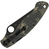 Spyderco Military 2 Compression Lock Folding Knife Black DLC S30V Blade With Camouflage G10 Handle by Spyderco