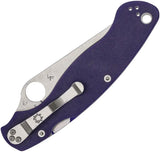 Spyderco Military 2 Knife - S110V Blade With Dark Blue G10 Handle For Elite Tactical EDC by Spyderco