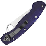 Spyderco Military Knife CPM S110V Blue G10 4-Inch Blade - Elite Tactical Folder For Pros by Spyderco