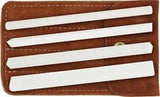 Spyderco Ceramic File Set For Knife Makers And Hobbyists - 5 Inch Round Square Triangle Stone Files With Leather Pouch by Spyderco