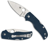 Spyderco Native 5 Lockback Blue CPM SPY27 - Lightweight EDC Knife With 3-Inch Satin Blade And G10 Handle by Spyderco