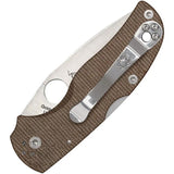 Spyderco Native 5 Lockback Micarta Folding Knife CPM CruWear Blade - Everyday Carry Precision and Reliability by Spyderco