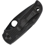 Spyderco Native 5 Lockback Plain Edge EDC Knife - S30V Blade, Black DLC FRN Handle For Everyday Carry by Spyderco