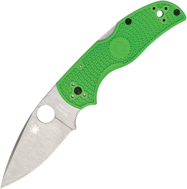 Spyderco Native 5 Salt Lockback Knife for EDC Enthusiasts with Green FRN Handle and Premium LC200N Blade by Spyderco