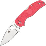 Spyderco Native 5 Lockback Pink Heals Knife For Women S30V 4 Inch Closed Textured FRN Handle Support Cancer Care by Spyderco