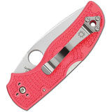 Spyderco Native 5 Lockback Pink Heals Knife For Women S30V 4 Inch Closed FRN Handle Supports Cancer Care by Spyderco